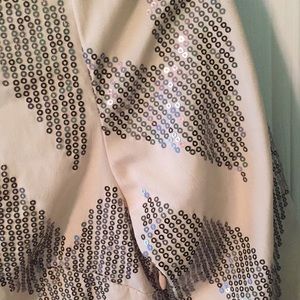 Cream and gold sequin dress